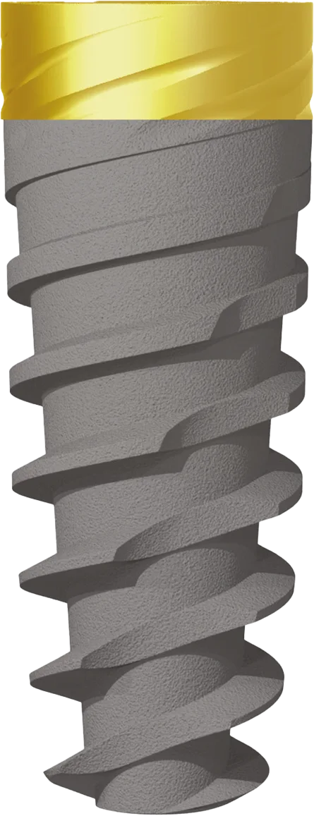 Implant dentar JD Evolution Plus cu guler anodizat, Ø3,7 mm, L10 mm — JDentalCare