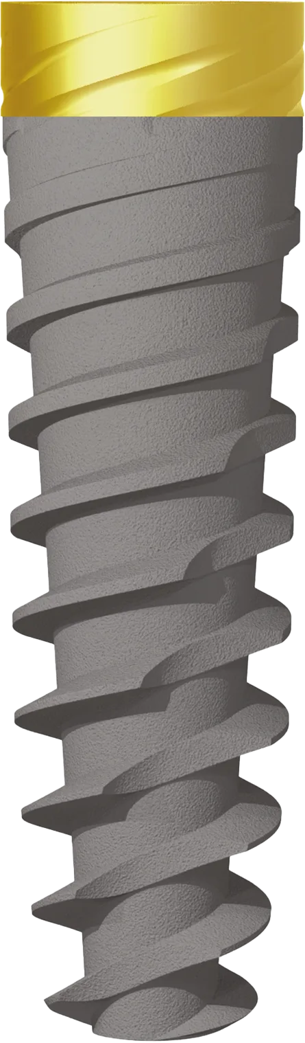 Implant dentar JD Evolution Plus cu guler anodizat, Ø3,7 mm, L13 mm — JDentalCare