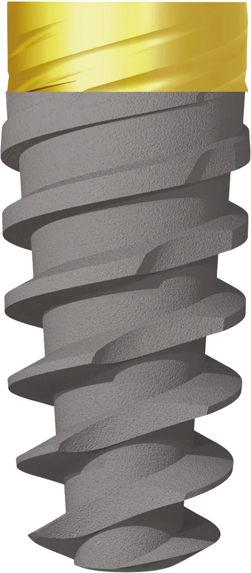 Implant dentar JD Evolution Plus cu guler anodizat, Ø4,3 mm, L10 mm — JDentalCare
