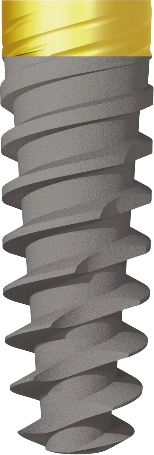 Implant dentar JD Evolution Plus cu guler anodizat, Ø4,3 mm, L13 mm — JDentalCare